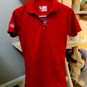 chick-fil-a work polo red S